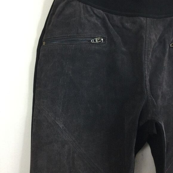 Blank NYC Womens Suede Leather Front Pull On Legging Moto Pants Black Size 28 - Picture 4 of 10